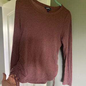 Ruched Tie Longsleeve Top